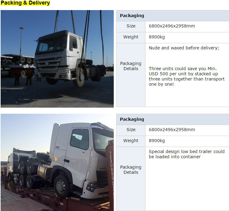 HOWO 6X4 30ton Loading Heavy Duty Tractor Trucks for Djibouti