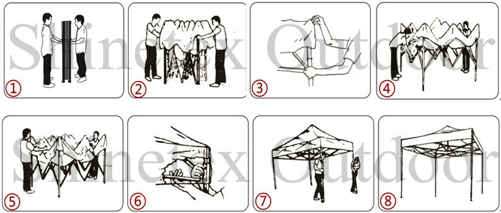 Promotional Outdoor 3X3 Portable Steel Folding Gazebo