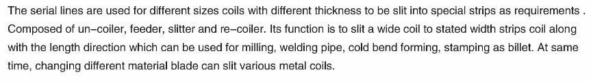 Coil Cutting Line for Slitting Line