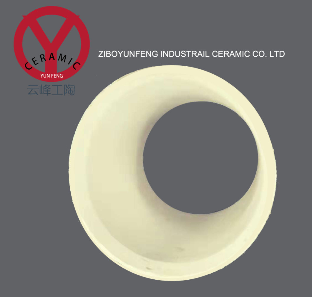 60 Degree Bend of 92% Alumina Ceramic Pipe