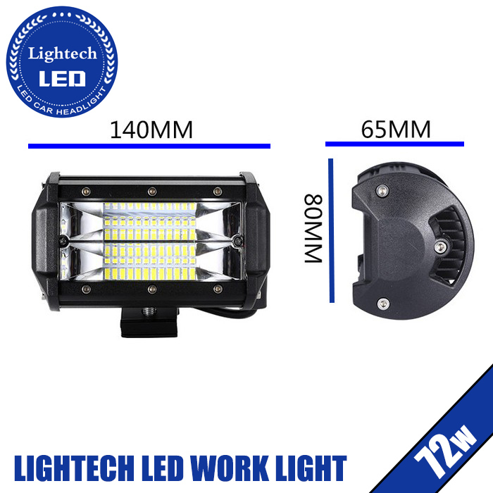Lightech Auto Light System Dual Color Strobe Light 12V 6500K IP67 4X4 3 Inch LED Work Light