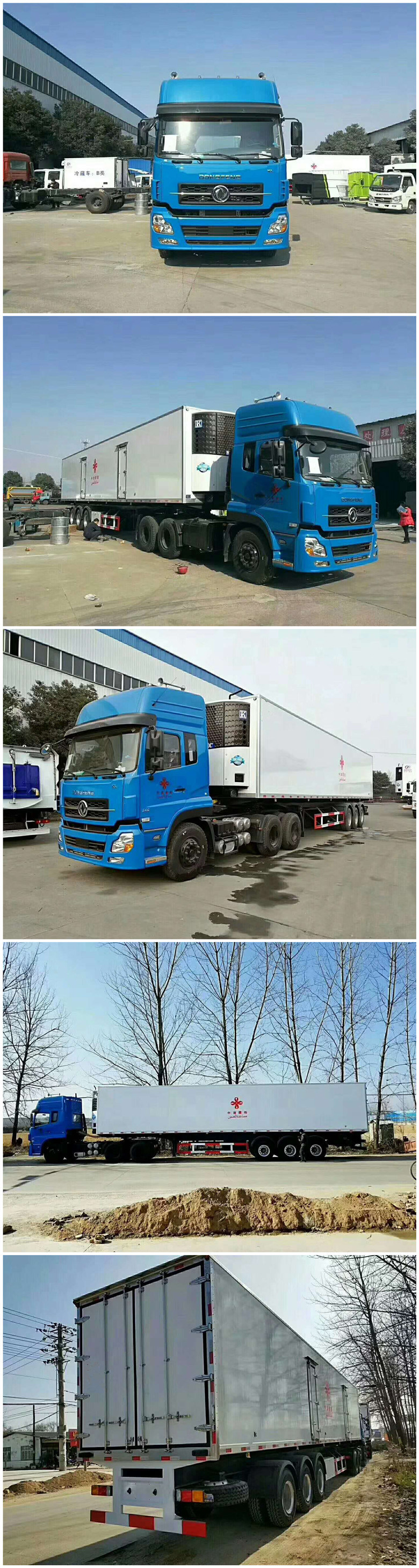 Dongfeng Kinglong Tractor with 40FT Refrigerator Container Semi Trailer, Refrigerator Semi Trailer, Freezer Trailer