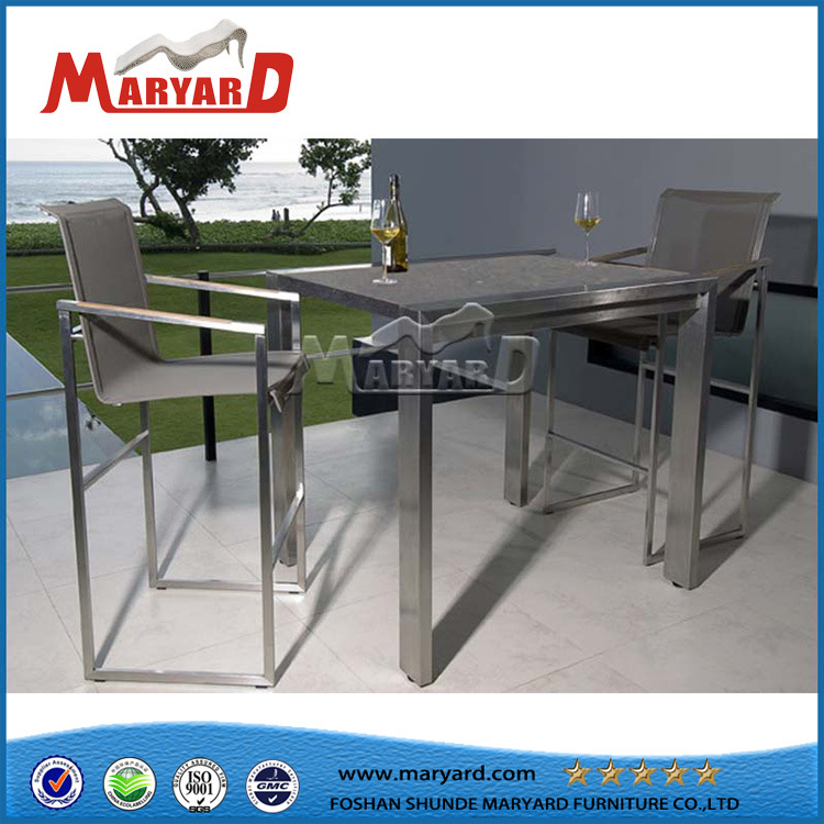 Corrugated Glass Table Top Bar Table Set Design