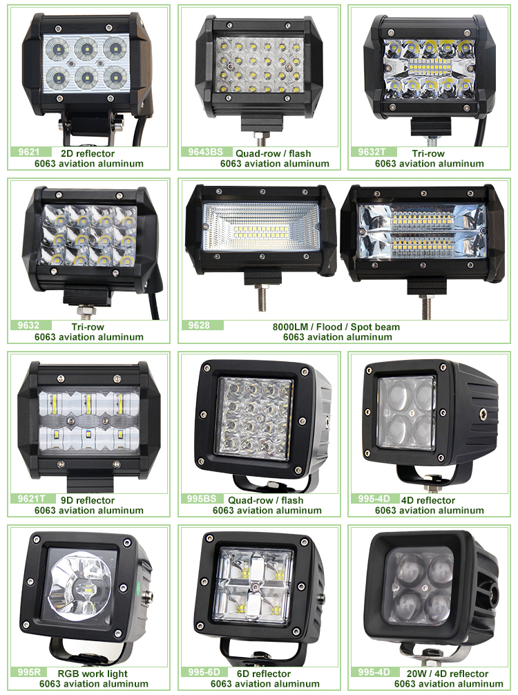 Wholesale Offroad Truck Dual Color Strobe Flash Light 12D Reflector 4 Row 30W LED Driving 4 Inch LED Work Light Bar