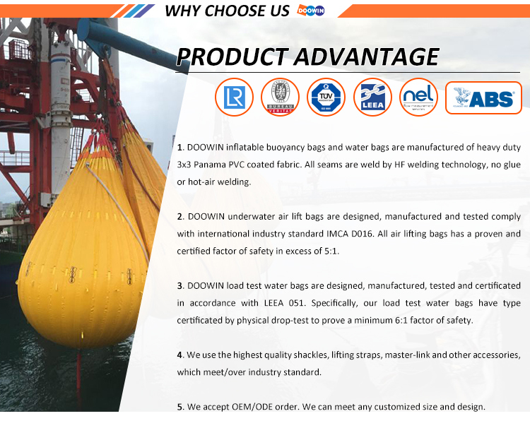 Marine Salvage Enclosed Pillow Air Lift Bags