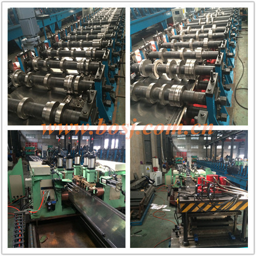 Steel Material Supermarket Goods Display Back Hole Roll Forming Production Equipment Dubai