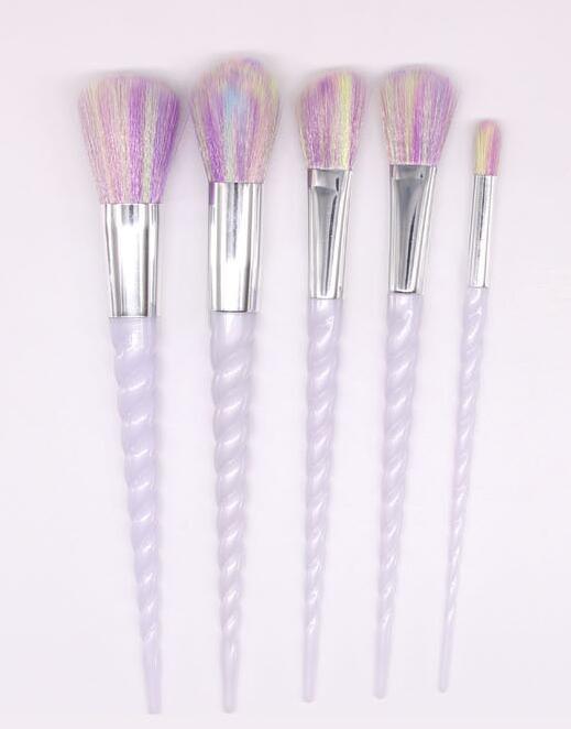 Bestselling Makeup Brush Set 3D Colorful Mermaid Unicorn Screw Diamonds Gourd Professional Brushes Foundation Blush Cosmetic Brush Set Gold Brush Roll