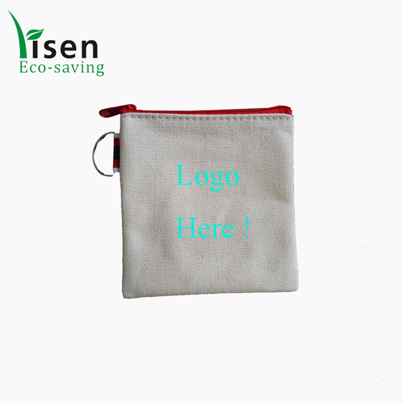 Fashion Promotion Logo Design Portable Canvas Wallet with Hook