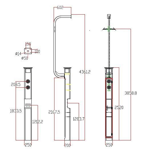 Outdoor Waterproof Sos Emergency Telephone Knem-27 Intercom Telephone Tower