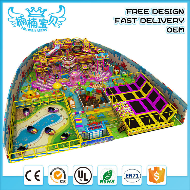 Commercial Big Shopping Mall Kids Soft Play Equipment with Trampoline