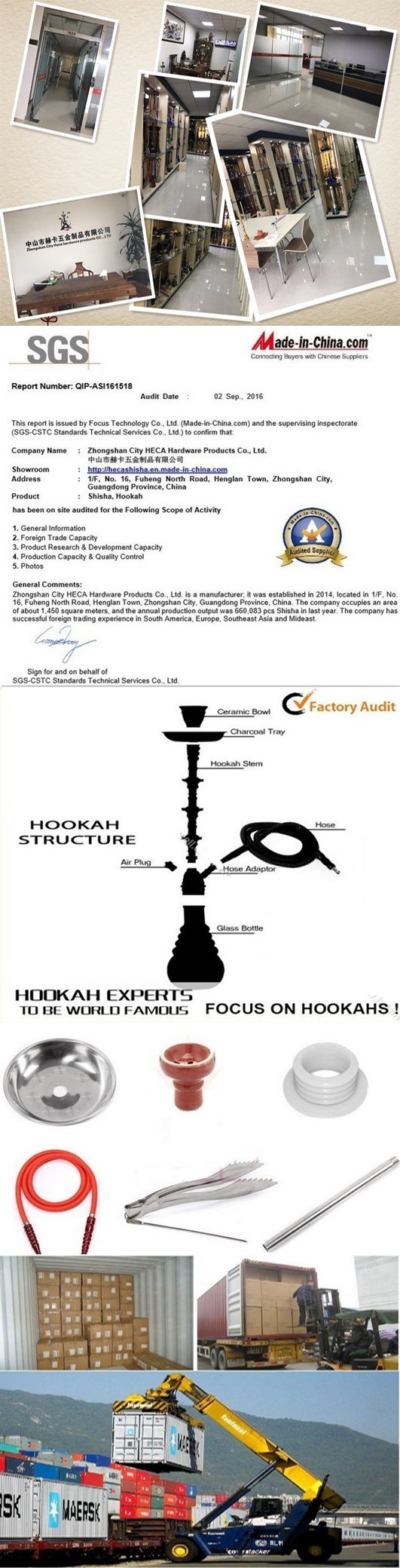 Factory Top Quality Shisha Hookah Accessories Iron Electronic Smoking