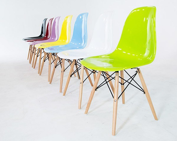 Modern Restaurant Dining Chair, Bar Chair with Colorful Plastic Seats