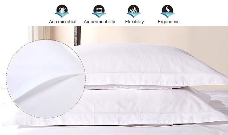 100% Egyptian Cotton 600tc Cotton Percale Crisp White Bedding Linen (DPFB8087)