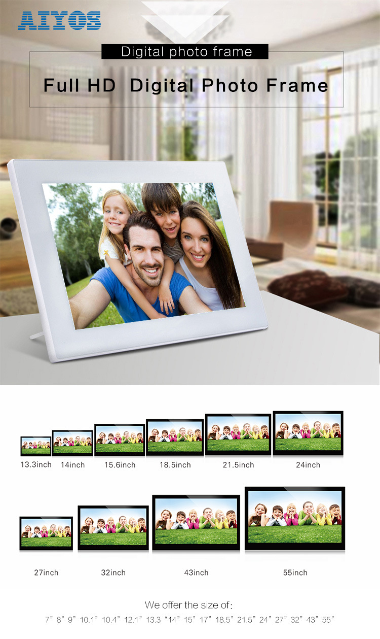 Portable Mirror Aiyos IPS Digital Frame with Internal Battery