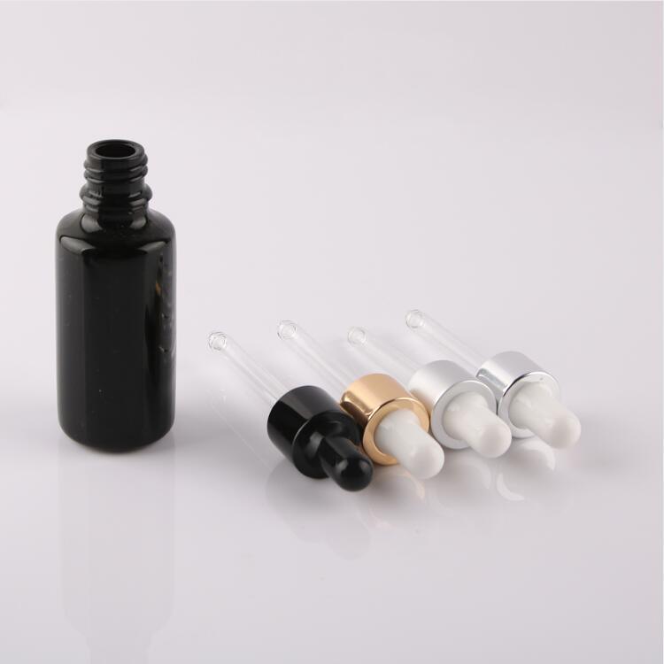 10ml, 15ml, 20ml, 30ml Black Glass Bottle with Dropper, Matt Black Glass Bottle, Dropper Bottle,