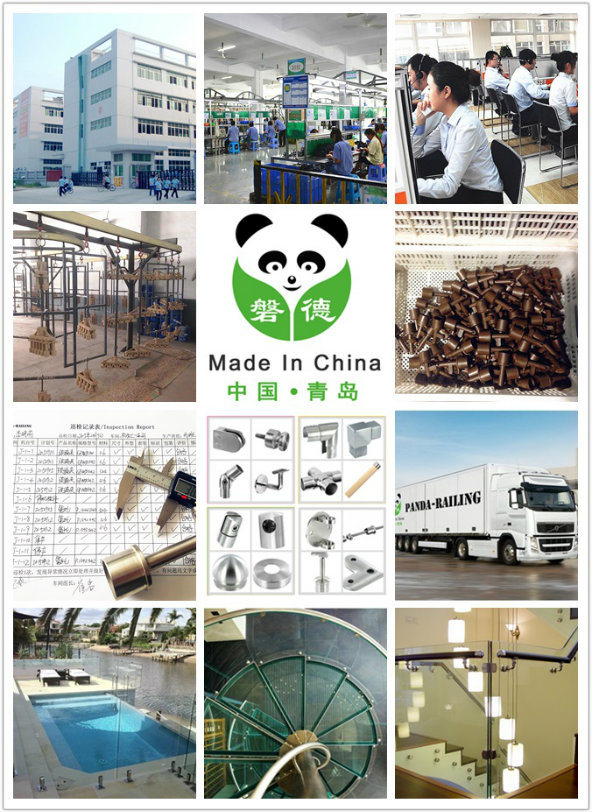 Railing Fitting / Stainless Steel Wood Fitting / Adapter for Wooden Handrail/Fittings