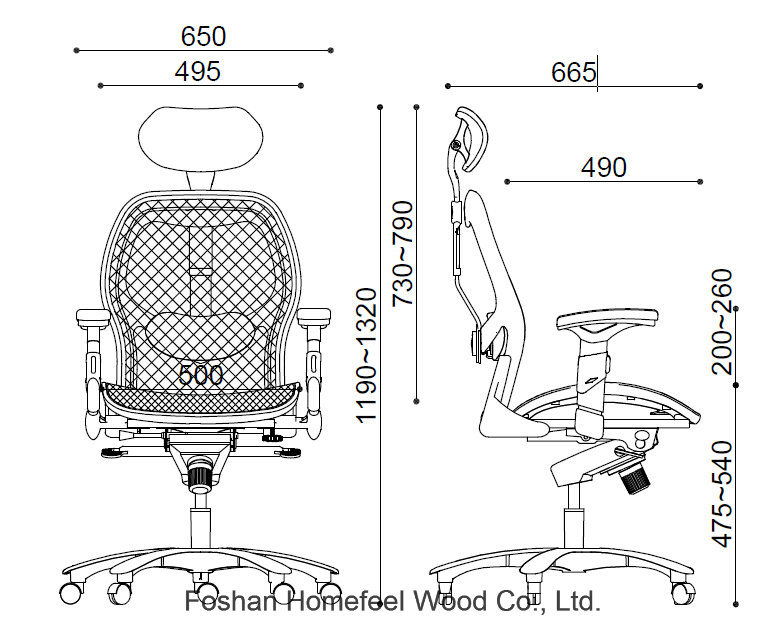 Modern Ergonomic Swivel Mesh Office Executive Director Chair (HF-2WP5C)