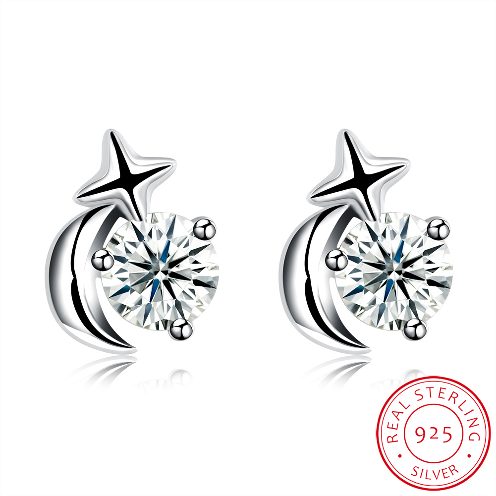 925 Sterling Silver Beautiful Ear Stud Design Earring for Young Girl