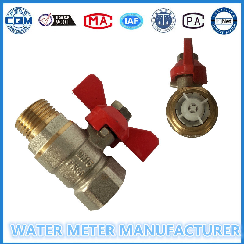 Brass Control Type Ball Valves for Water Meter, Dn15-40mm