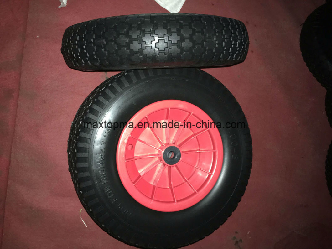 Tgum Heavy Duty Solid Rubber Flat Free PU Foam Trolley Wheel