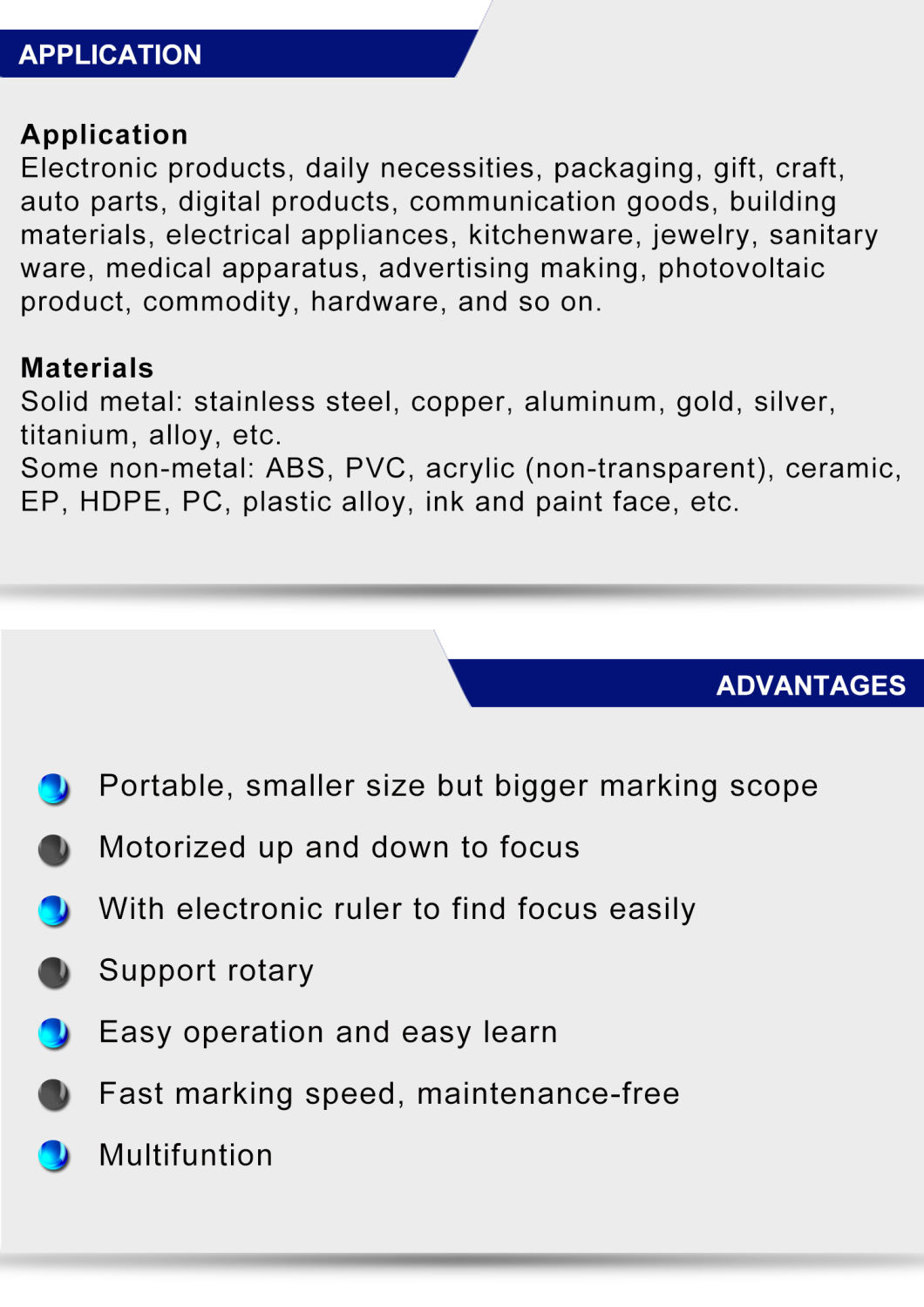 Motorized Portable Fiber Laser Marking Machine for Metal