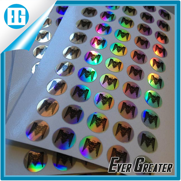 Custom Design Products Decorative Oval Adhesive Holographic Sticker