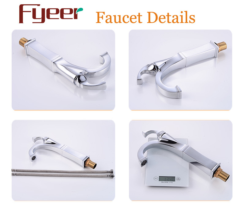 Fyeer Original Fashion High Body Faucet Kitchen Steamline Brass Sink Water Mixer Tap