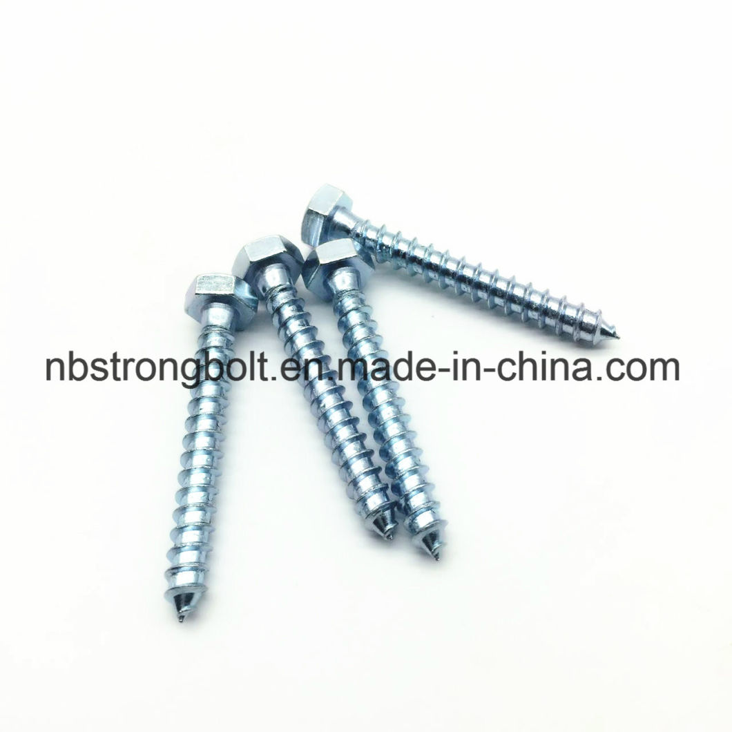 DIN571 Hex Head Lag Screws Hex Wood Screws M8X60 with Zinc Palted