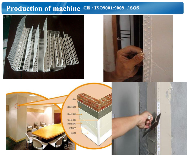 Decoration Usage PVC Plastic Corner Bead Profile Extrusion Making Machine for Ceramic Tile
