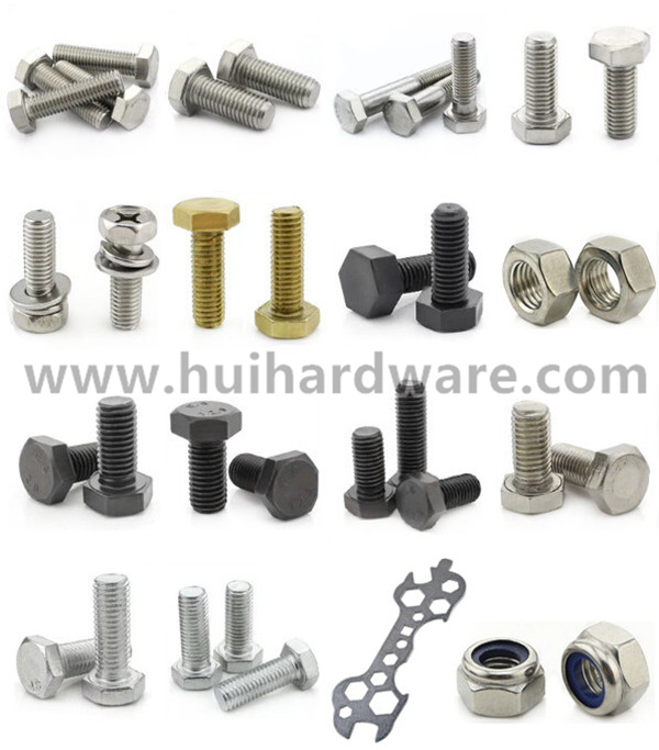 Cross Hex Head Screw Bolt with White Zinc Plated M3 M4