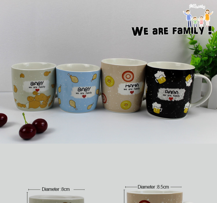 New Arrival Promotional Gift Family Ceramic Coffee Cup