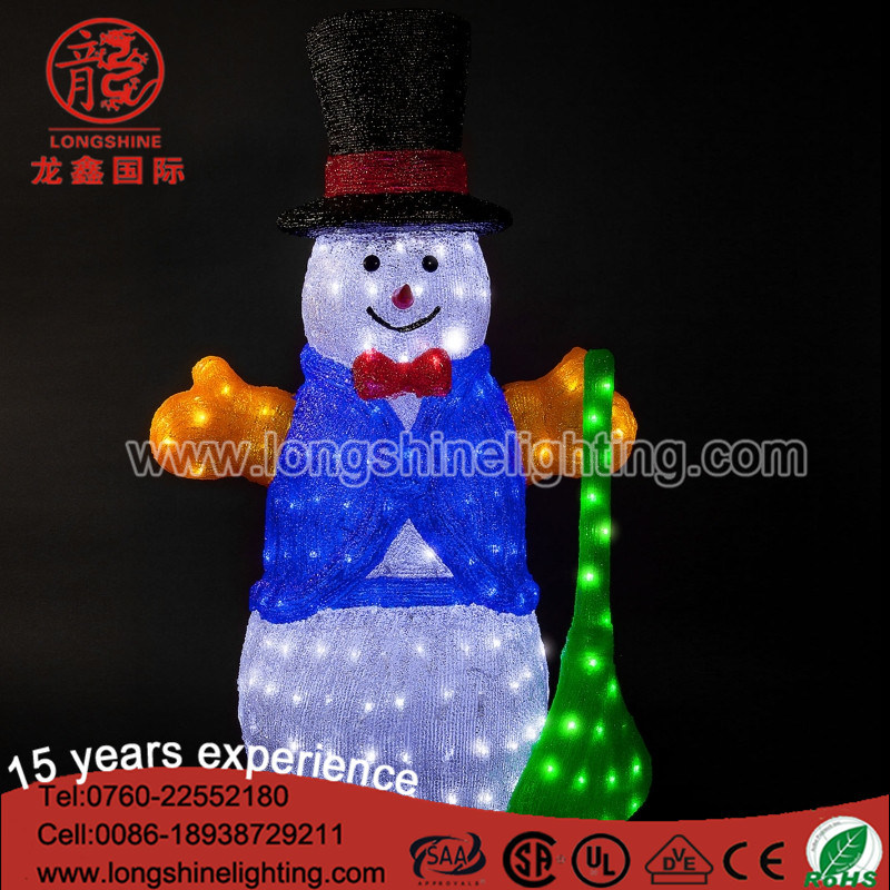 LED 200cm Christmas Street Decoraion 3D Motif Snowman for Outdoor Ce&RoHS