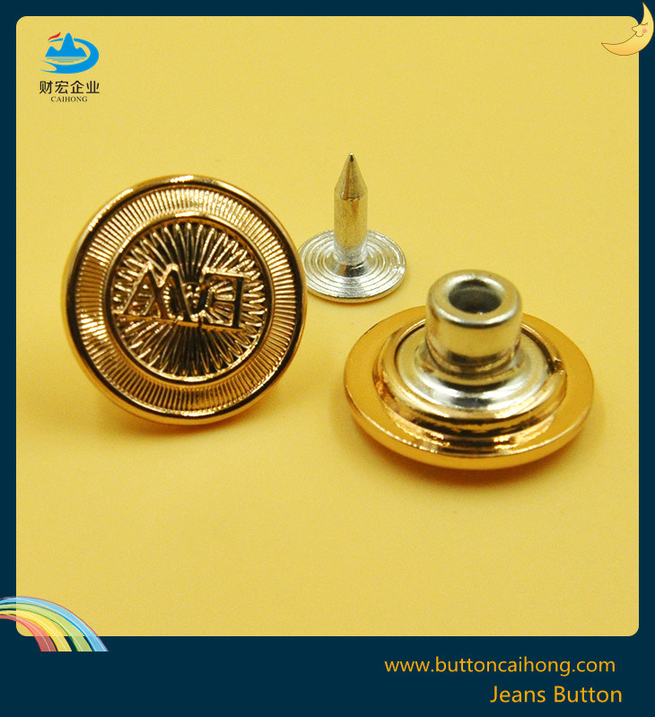 Embossed Logo Buttons in Bulk Zinc Alloy Jacket Buttons