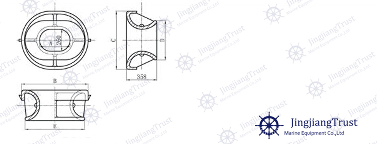 China Manufacturer Supply Marine Cast Steel Panama Chock/Fairlead