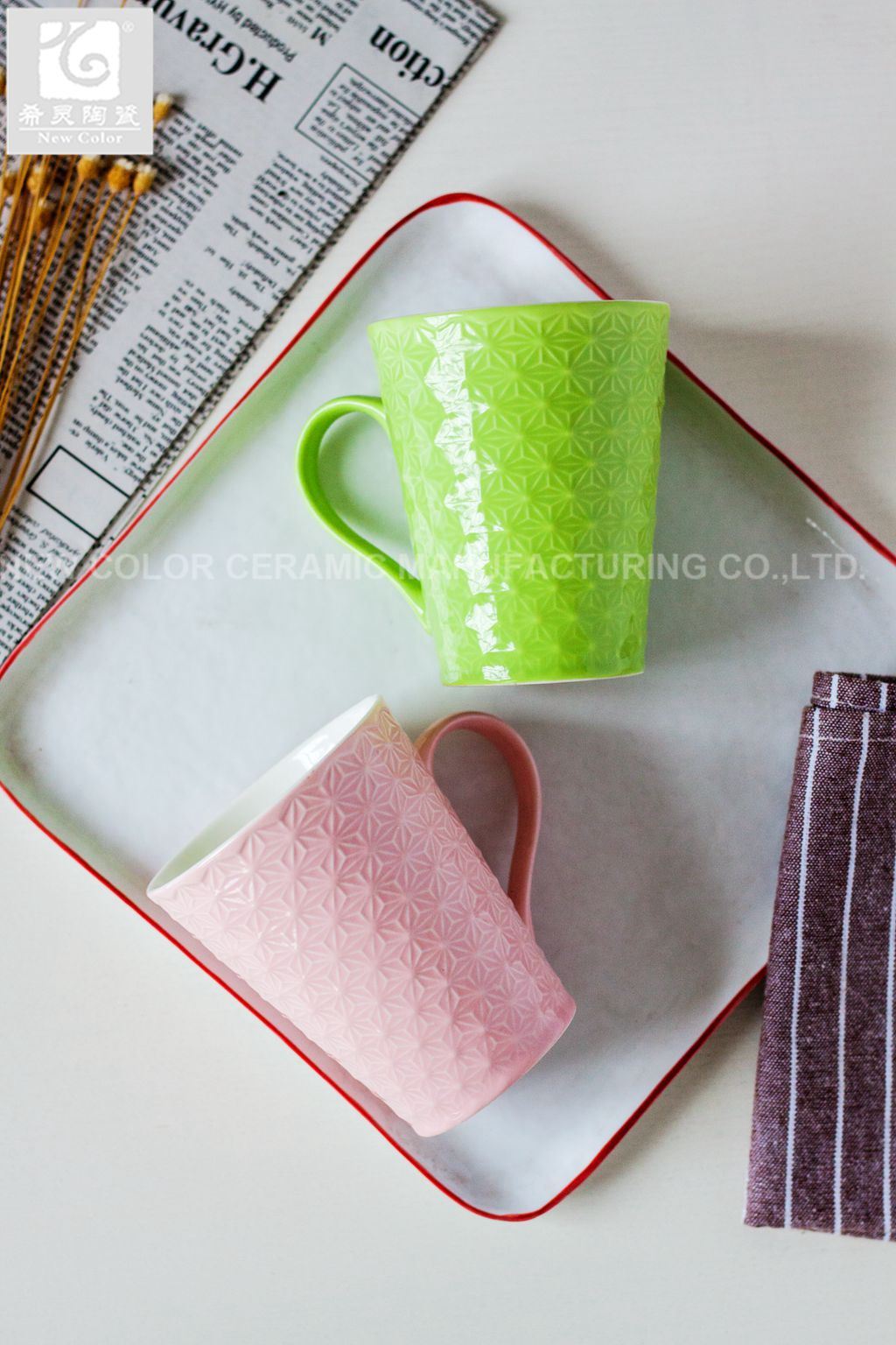 Ceramic Coffee Mug Cup Promotional Customized Logo 10oz 12oz 14oz