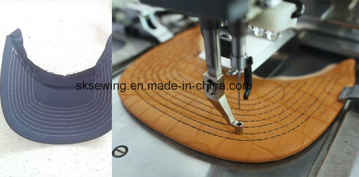 Automatic Computer Programmable Cap Visor Sewing Machine