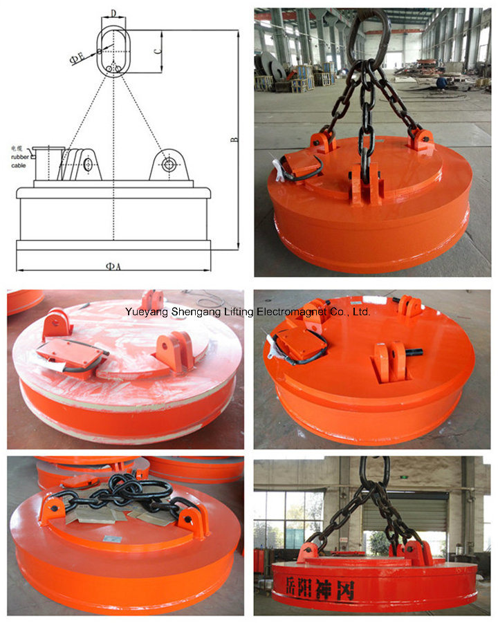 China Leading Manufacturer of Crane Electro Lifting Magnet for Scraps