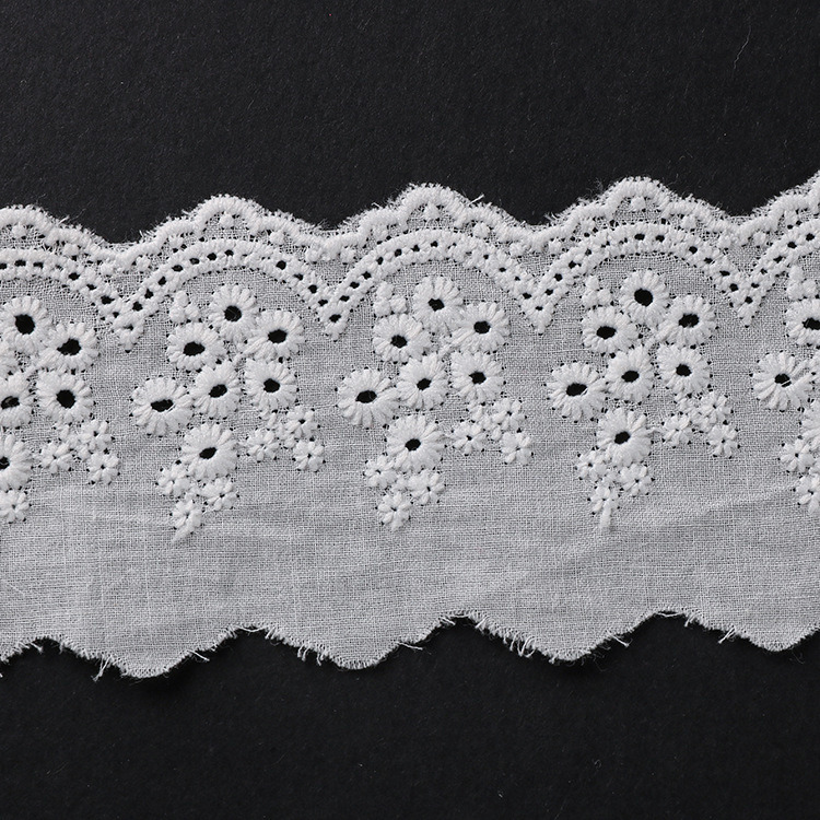 High Quality More Design Swiss Cotton Lace Trim for Garment