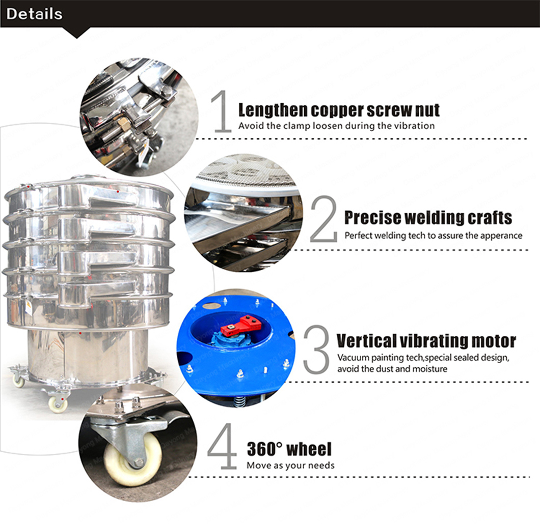 All Stainless Steel Round Vibration Sifter/ Vibration Screener Sieve for Chemical