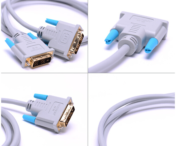 Gold Plated UL20276 DVI Cable 24+1 Male to Male