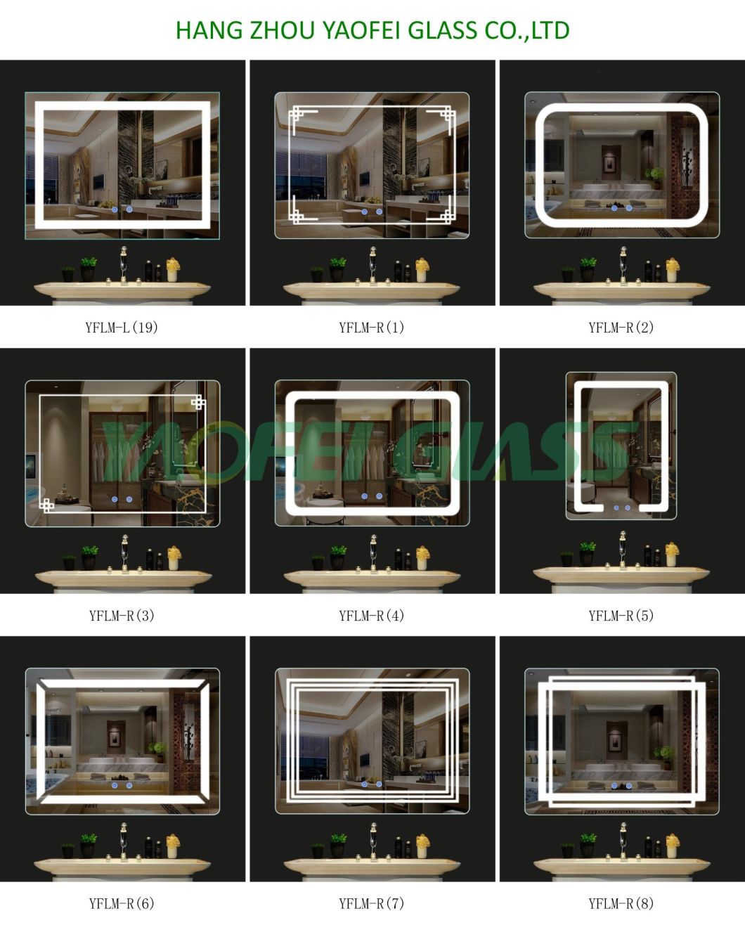 Modern Home Hotel Lighted Smart Bathroom LED Mirror