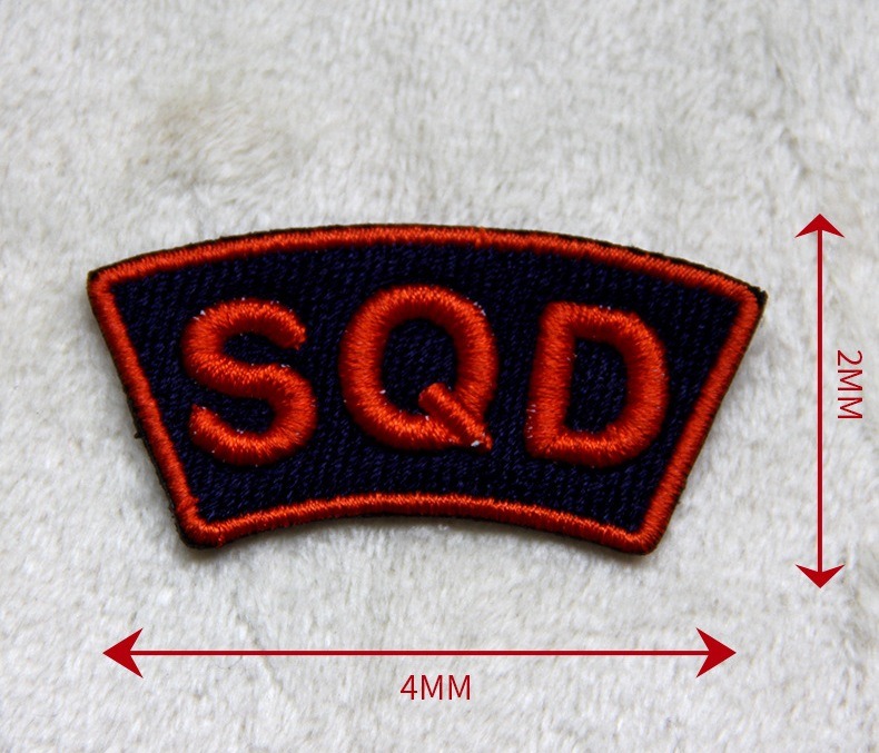 China Manufacturer Low MOQ Custom Embroidery Design Patch-Sqd