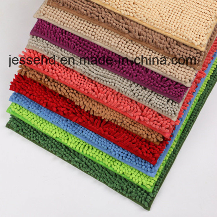 High Quality Home Textile Anti Slip Chenille Material Bath Mats