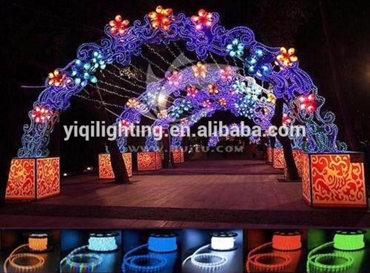 IP65 LED Rope Light Blue Light 110V Rope Light Indoor and Outdoor Use 11mm