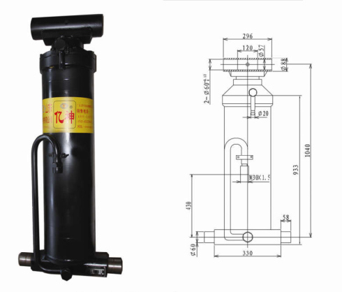 USA Standard Double Action Parker Hydraulic Cylinder with Clevis or Tube Ends