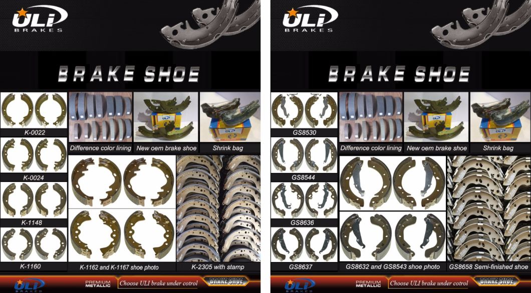 Supply Semi-Metallic K1167 Good Quality Disc Brake Shoe