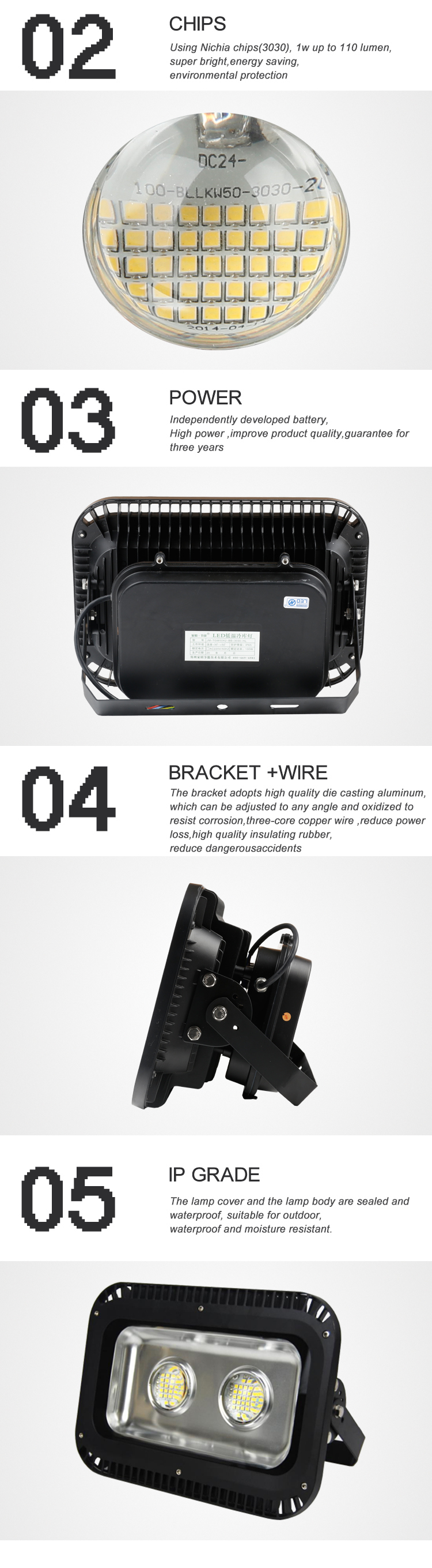 Professional Outdoor High Power 50W/100W/150W/200W LED Light