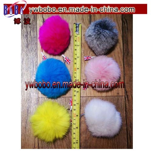 Promotional Items Rabbit Fur Keychain Pendant POM Keyring Promotional Products (G8029)