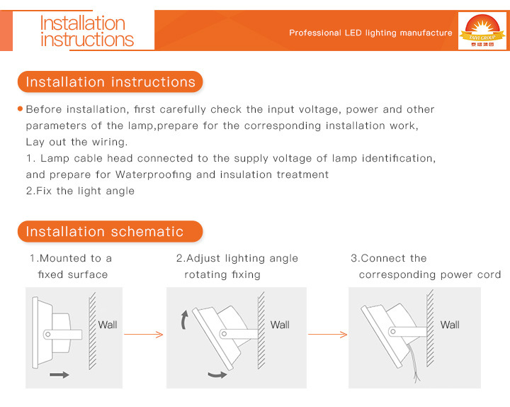 Outdoor High Power LED Lighting 10W 20W 30W 50W 70W 100W Floodlight