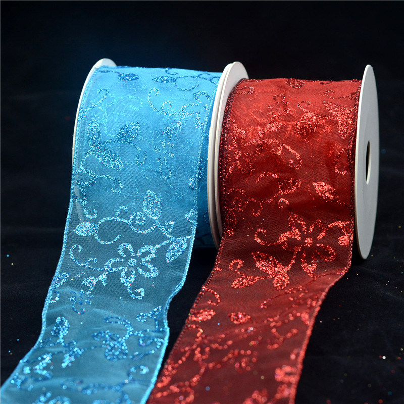 Custom Printed Wired Satin Ribbon Wholesale